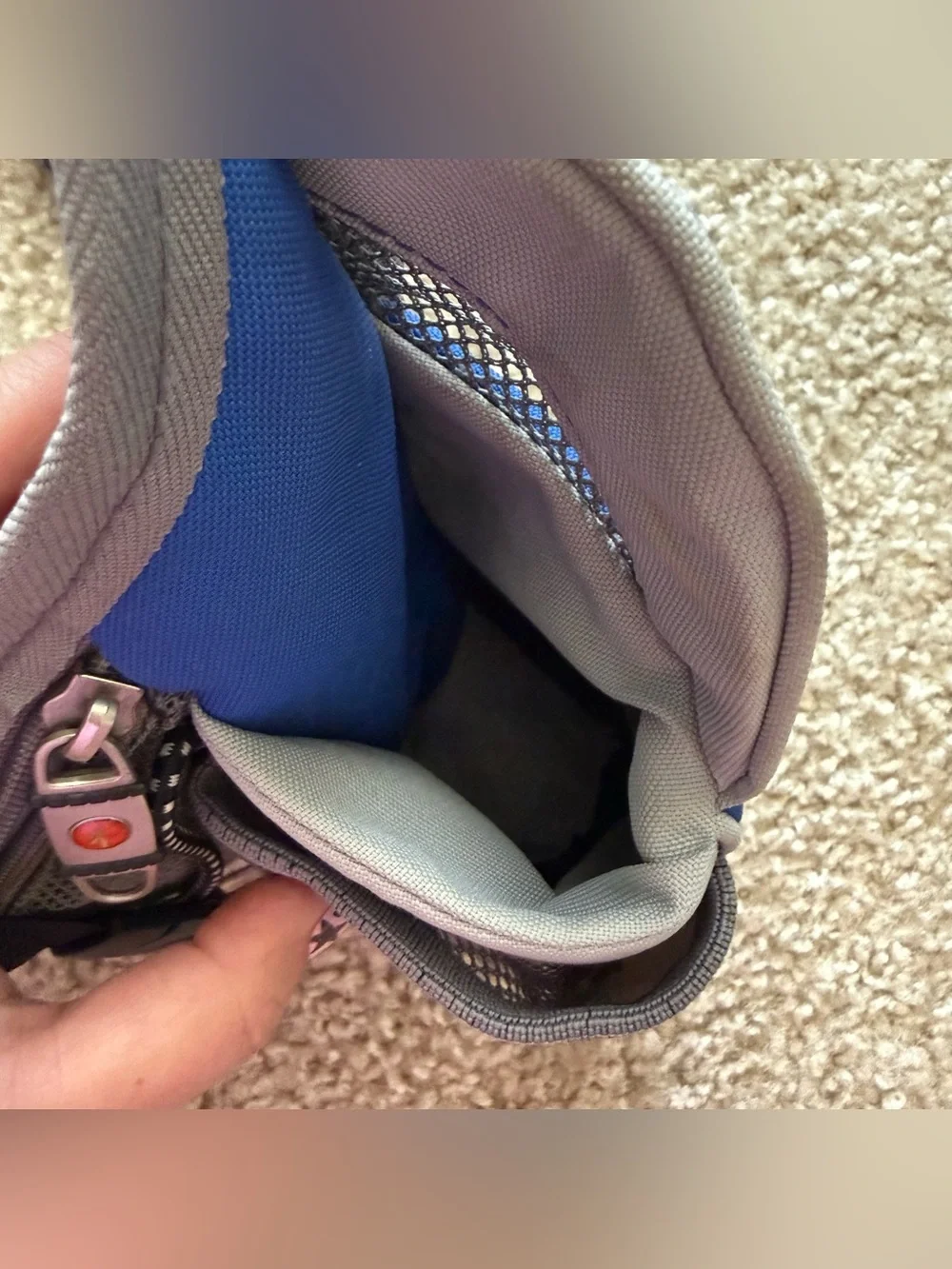 Hi-Tec Hydration Waist Pack Running Hiking Belt Blue Gray Water Bottle Holder